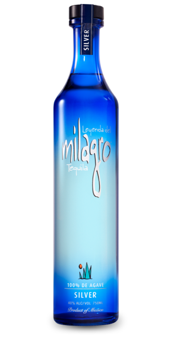 Milagro Silver Tequila Bottle
